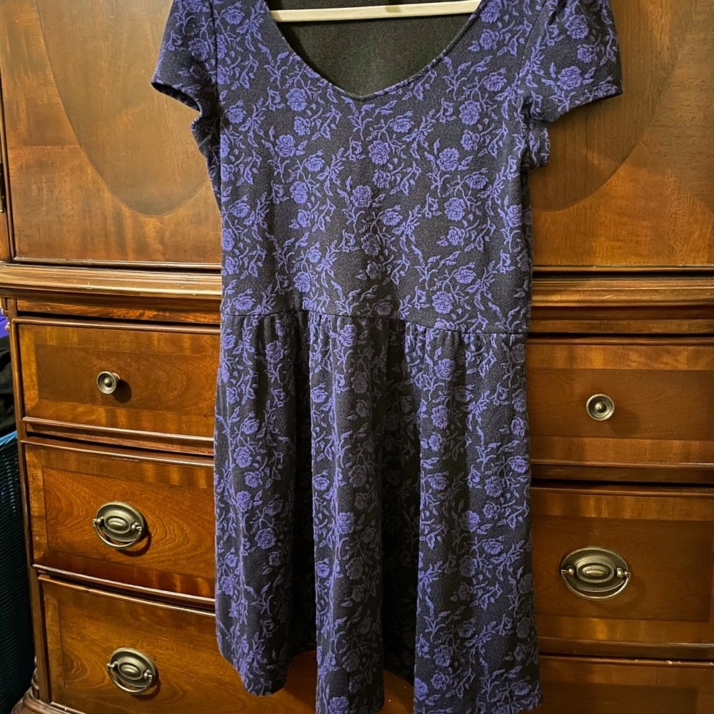 Frenchi Floral Pocket Dress in Blue